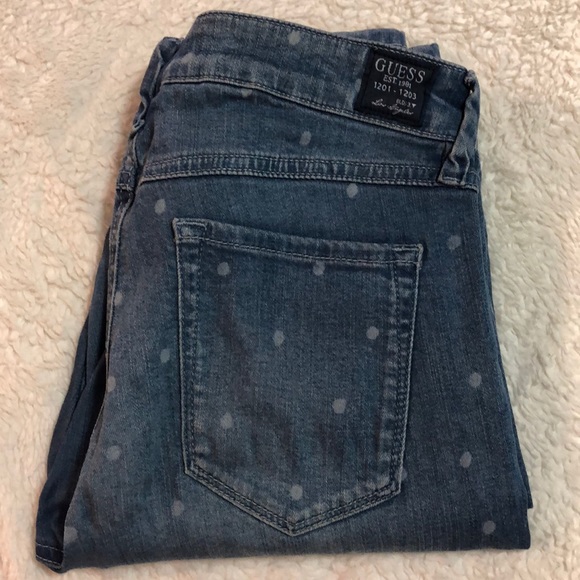 Polka dot skinny mid rise Guess jeans - Picture 2 of 7
